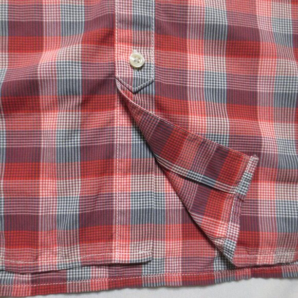 THE NORTH FACE mens SHIRT plaid RED blue BUTTON DOWN white SIZE XL - Picture 4 of 11